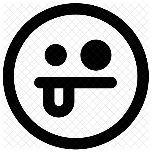 512x512 Crazy Face Icon Of Line Style