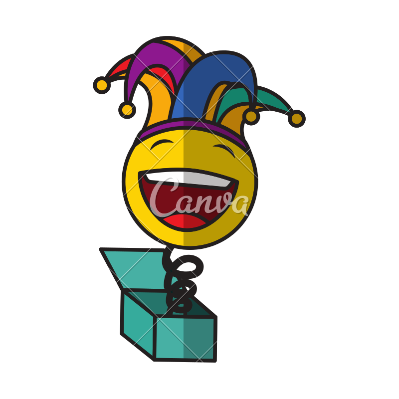 800x800 Crazy Face With Harlequin Hat Isolated Icon