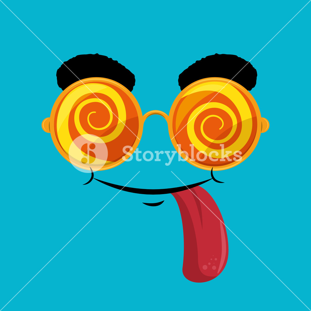 1000x1000 Idiot Mask Crazy Icon Vector Illustration Design Royalty Free