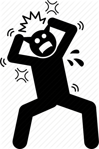 339x512 Crazy, Insane, Mad, Person, Pulling Hair Icon