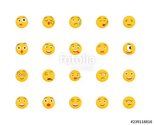 500x405 Set Of Icons Such As Sad, Happy, Laughing, Shocked, Dead, Ti