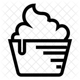 256x256 Cup Ice Cream Icon Of Line Style