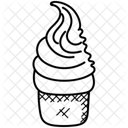 256x256 Ice Cream Icon Of Doodle Style