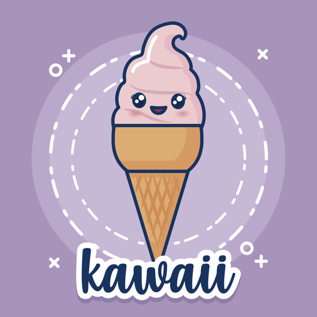 626x626 Kawaii Ice Cream Icon Vector Free Download