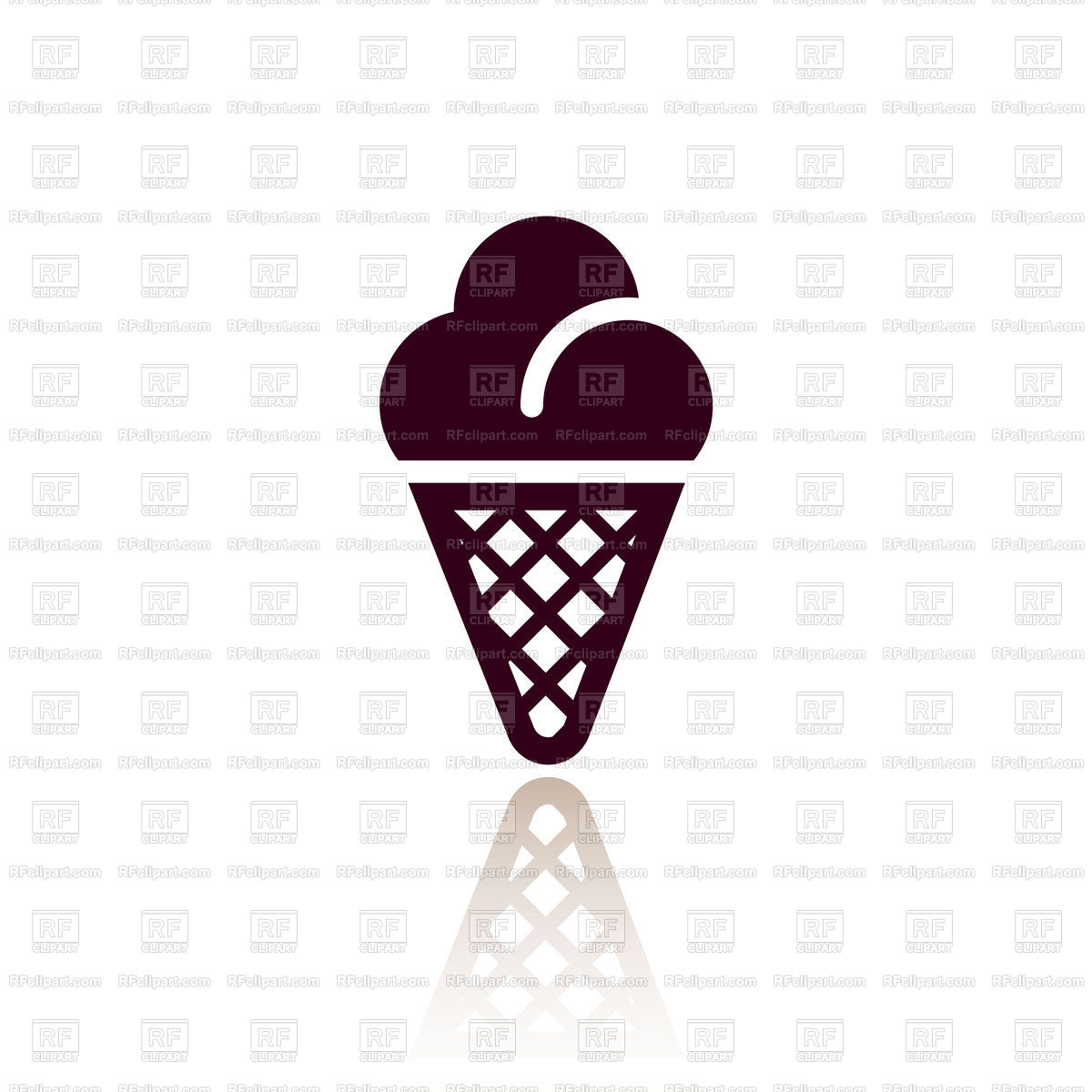 1200x1200 Waffle Cone Ice Cream Icon Vector Image Of Food And Beverages