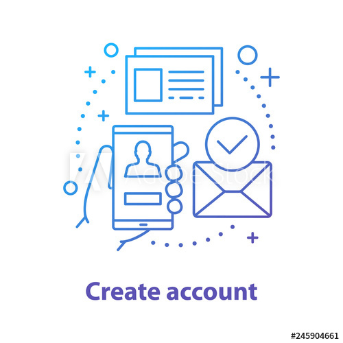 500x500 Account Creating Concept Icon