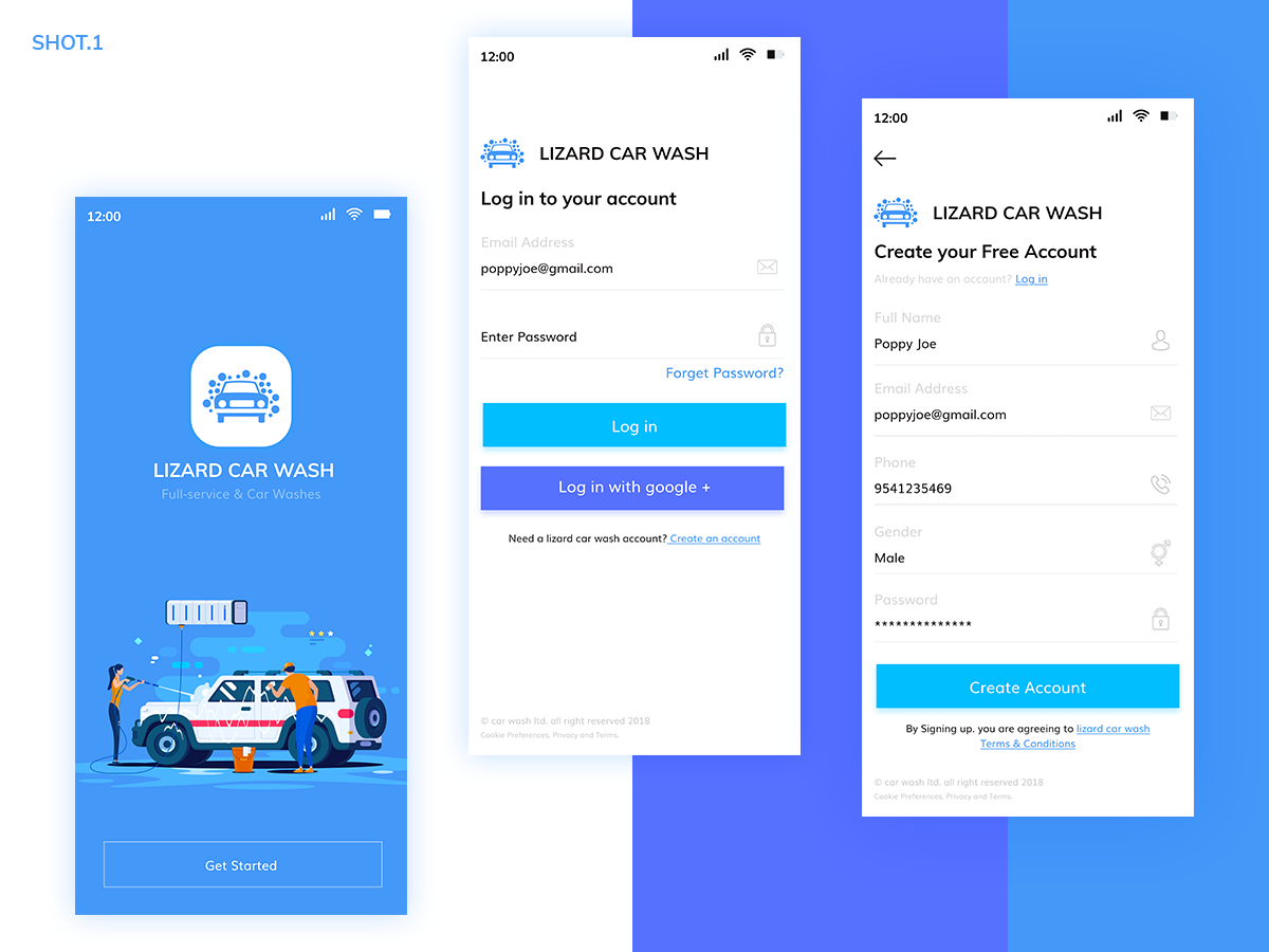 1200x900 Splash Screen, Login, Create Free Account