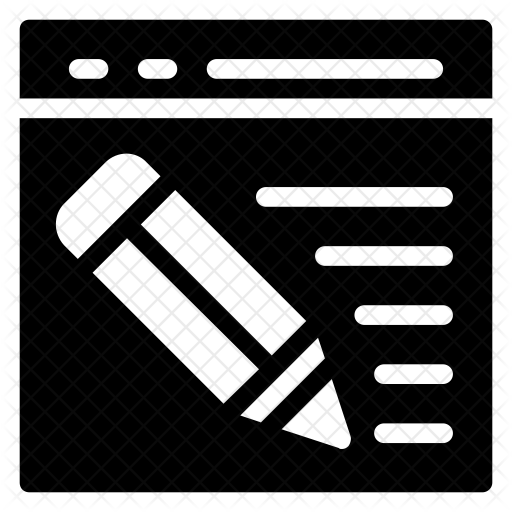 512x512 Edit Browser Icon Of Glyph Style