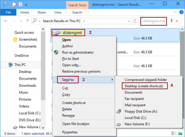 Create Disk Management Shortcut On Windows Desktop 600x444 Create Disk Management Shortcut On Windows Desktop
