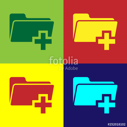 500x500 Color Add New Folder Icon Isolated On Color Backgrounds New