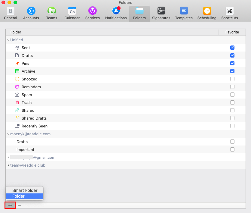835x707 How To Create Email Folders Spark Help Center