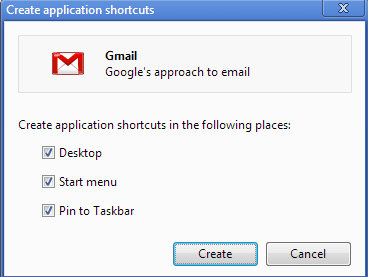 create destop shortcut for gmail on mac