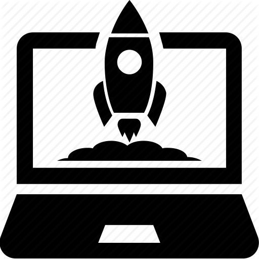 512x512 Build Site, Create Website, Laptop, Rocket, Web Startup Icon