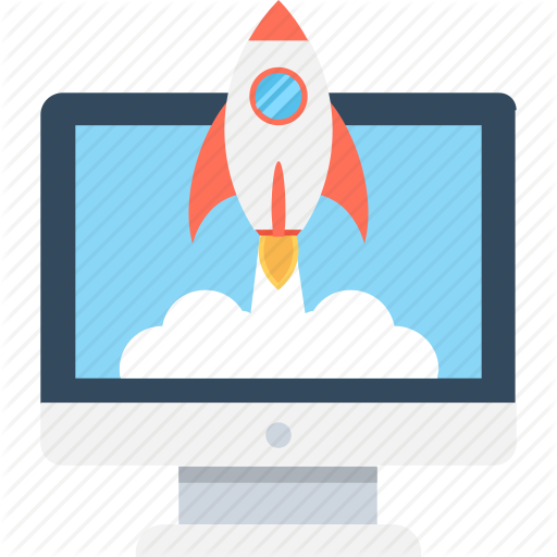512x512 Build Site, Create Website, Monitor, Rocket, Web Startup Icon