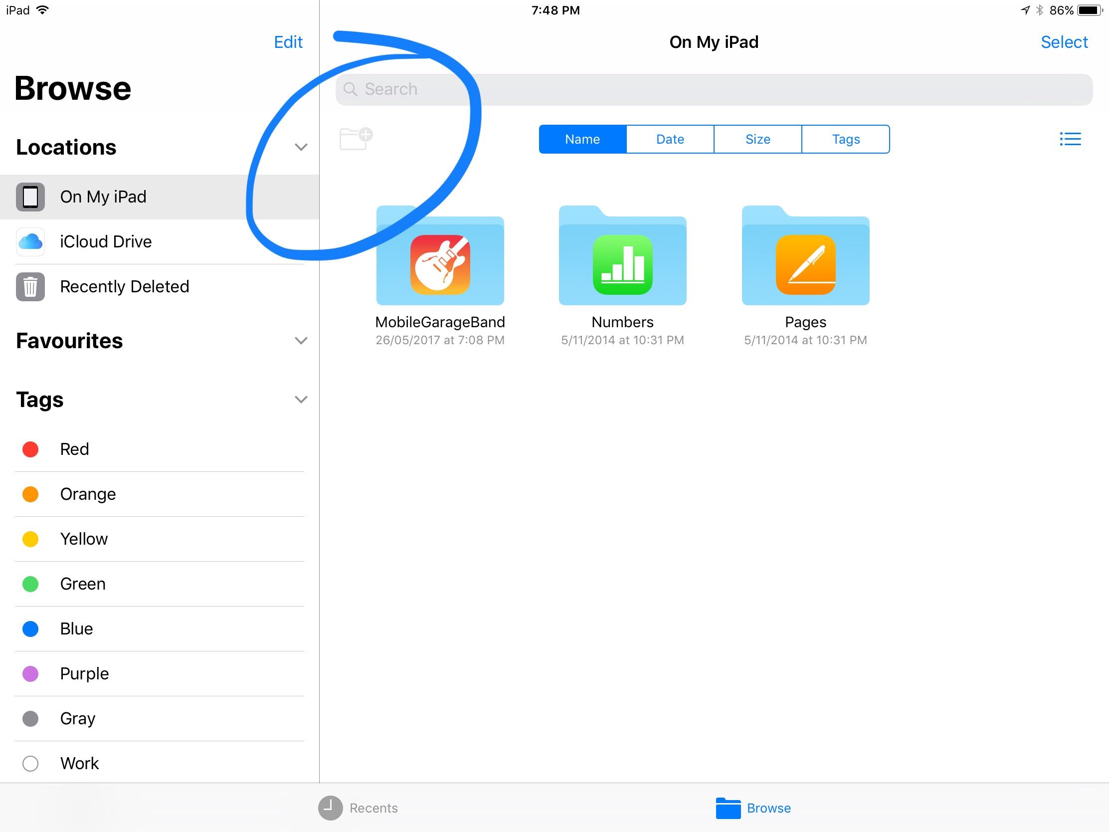 2224x1668 Question In The App, In 'on My Ipad' The Option To Create