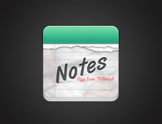 How To Create A Notes App Icon In Photoshop 540x416 How To Create A Notes App Icon In Photoshop