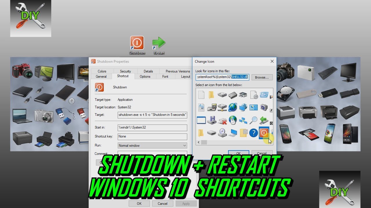 1280x720 Create Shutdown Restart Desktop Shortcuts Windows
