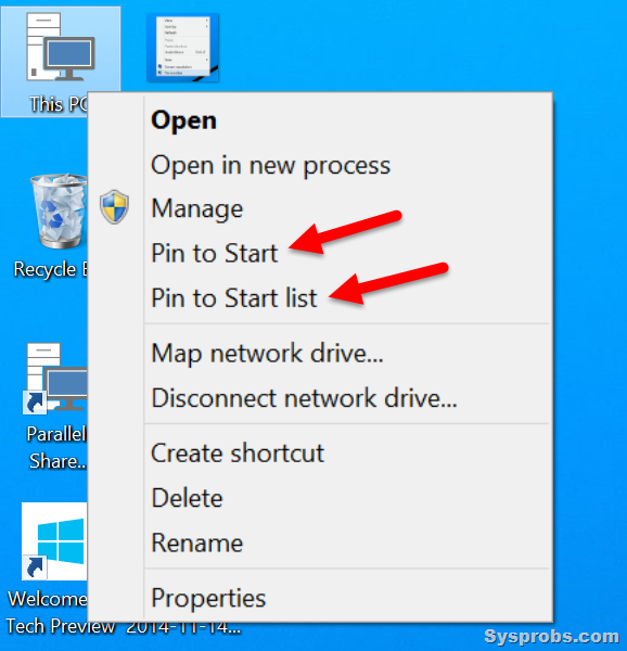 Create Icon Windows 10