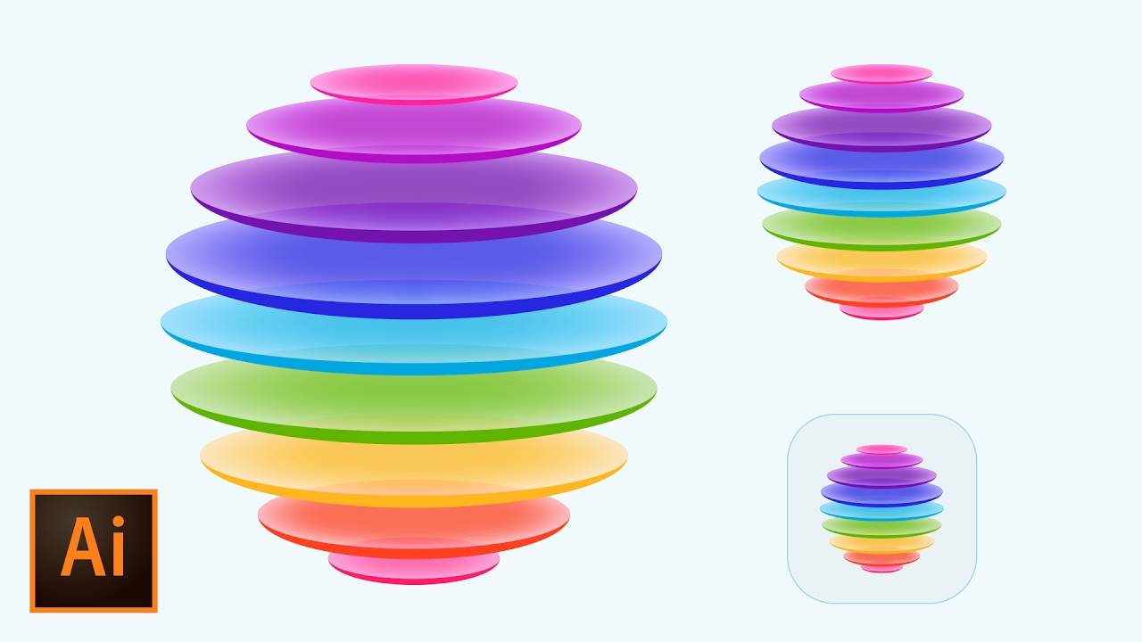 1280x720 Colorful Ios Style App Icon In Adobe Illustrator Cc