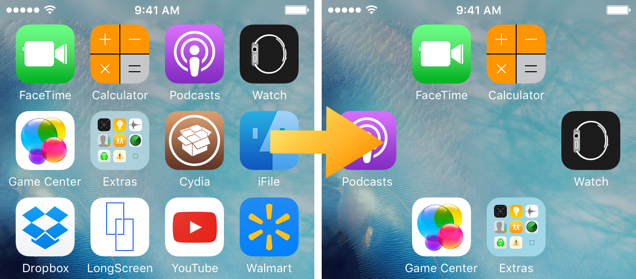 1295x568 Tip Create Empty Spaces Between Apps On The Home Screen, No