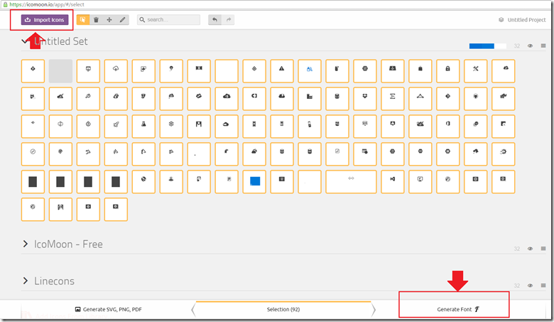 780x453 Azure Icon Font For Your Web Application