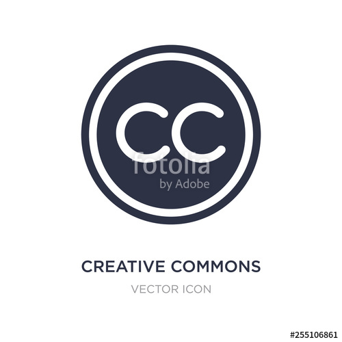 500x500 Creative Commons Icon On White Background Simple Element