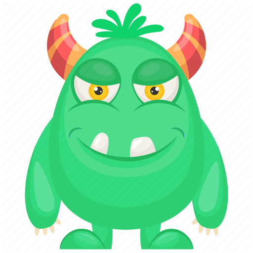 512x512 Horrifying Creature, Monster Costume, Oni Green Monster, Oni Green