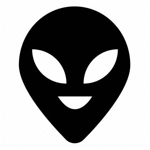 512x512 Alien Face, Alien Monster, Cartoon Character, Monster Creature