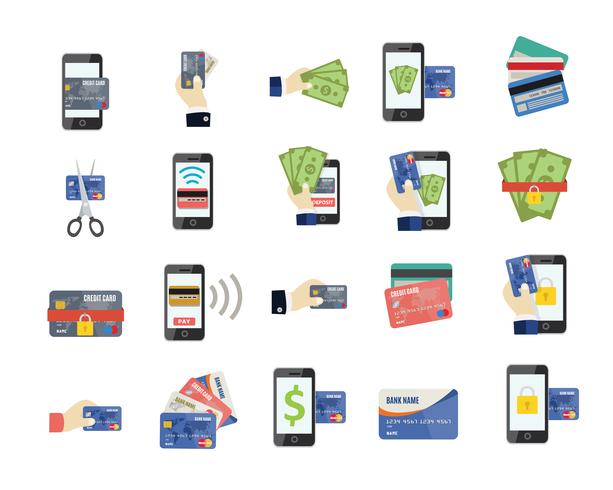 613x490 Credit Card Flat Icons