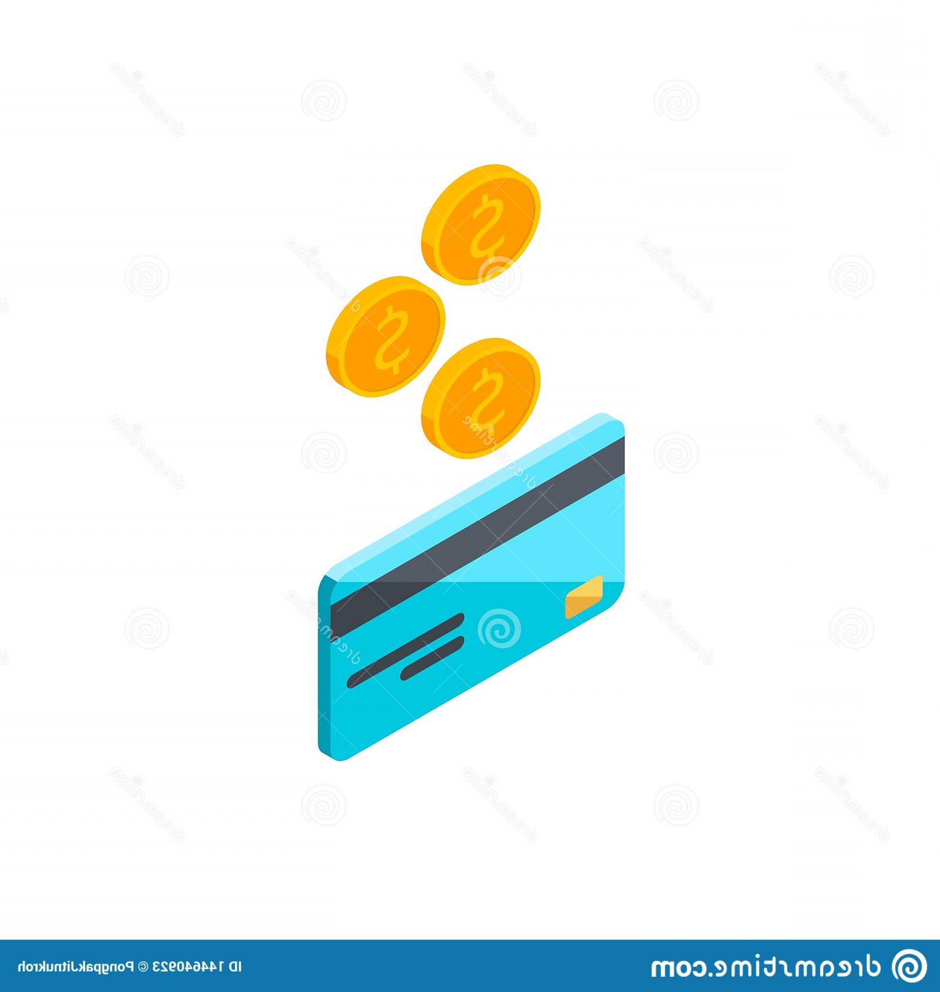 1920x2026 Credit Card Isometric Cash Get Bank Card Vector Icon Flat Icon