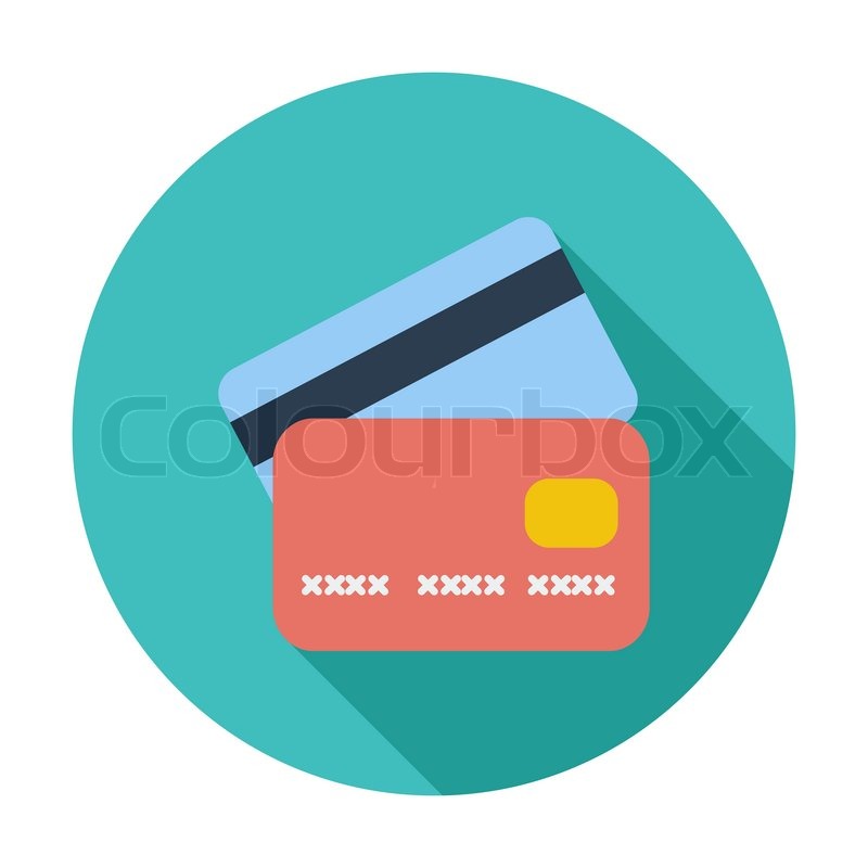 800x800 Credit Card Single Flat Color Icon Stock Vector Colourbox