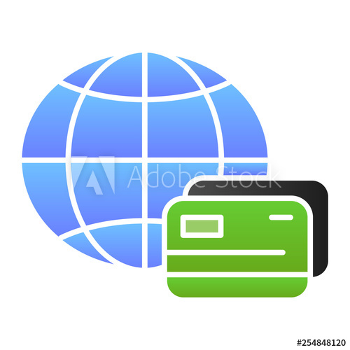 500x500 World With Credit Card Flat Icon Global Payment Color Icons