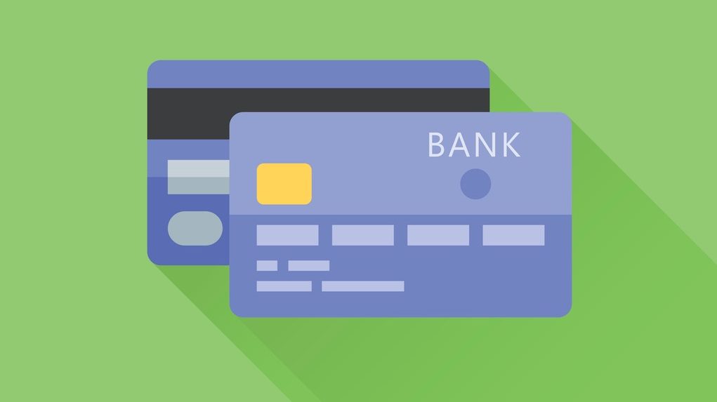 1021x573 Bank Credit Card Flat Icon With Long Shadow Vector