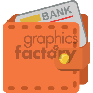 300x300 Wallet With Credit Card Vector Flat Icon Clipart Royalty Free Gif