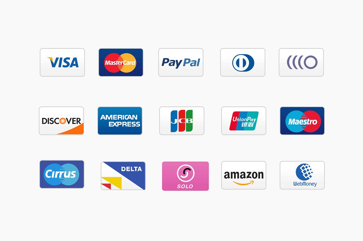 Payment Method Credit Card Icons For E Commerce Decolore Net 1160x772 Payment Method Credit Card Icons For E Commerce Decolore Net