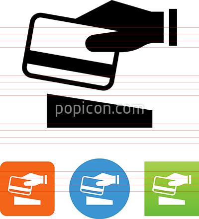 Hand Swiping A Credit Card Icon 400x441 Hand Swiping A Credit Card Icon
