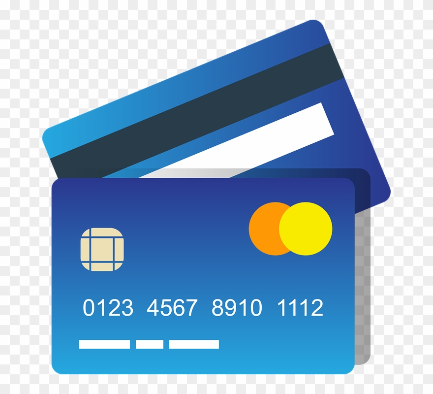 880x800 Blue Credit Card Clipart Photo