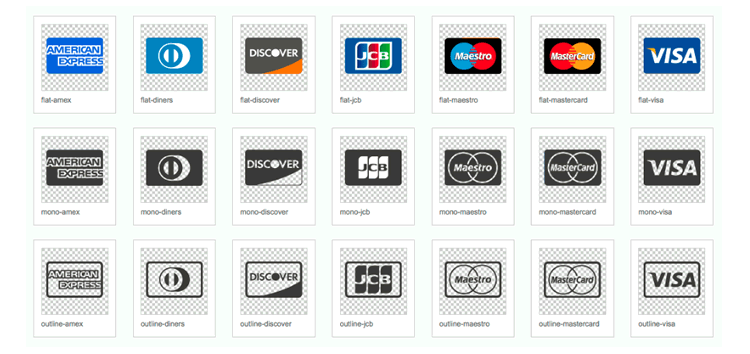 750x354 Free Payment Method Credit Card Icon Sets