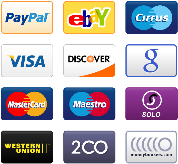 694x638 Credit Card, Debit Card And Payment Icons