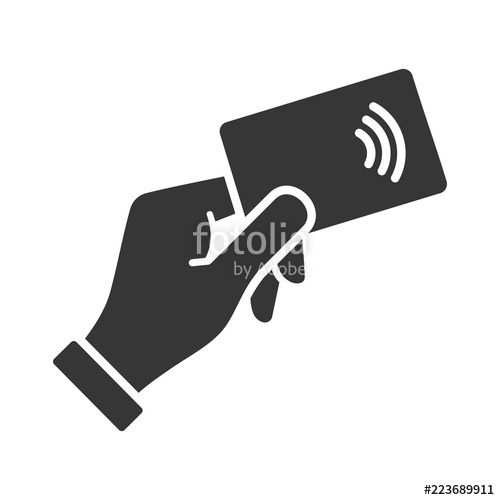 Hand With Nfc Payment Credit Card Icon Vector Stock Image 500x500 Hand With Nfc Payment Credit Card Icon Vector Stock Image