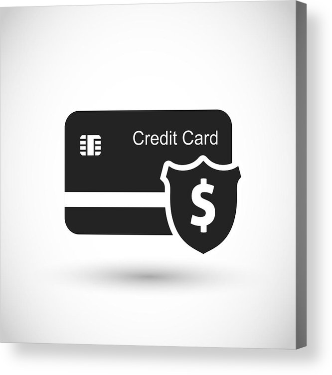 Safe Credit Card Payment Icon Vector Acrylic Print 666x752 Safe Credit Card Payment Icon Vector Acrylic Print