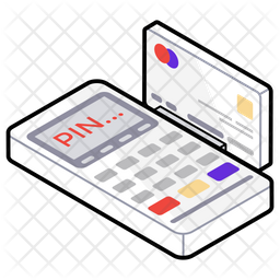 256x256 Card Terminal Icon Of Isometric Style