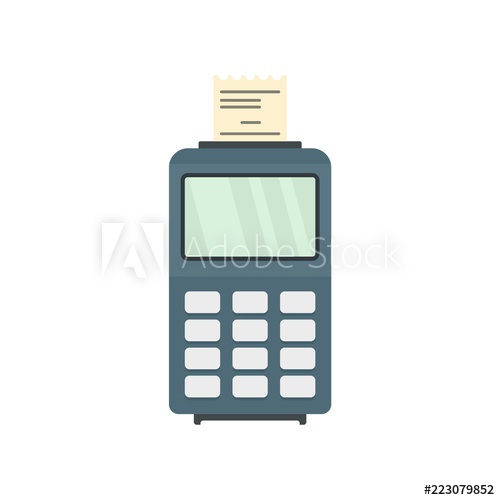 500x500 Credit Card Payment Terminal Icon Flat Illustration Of Credit
