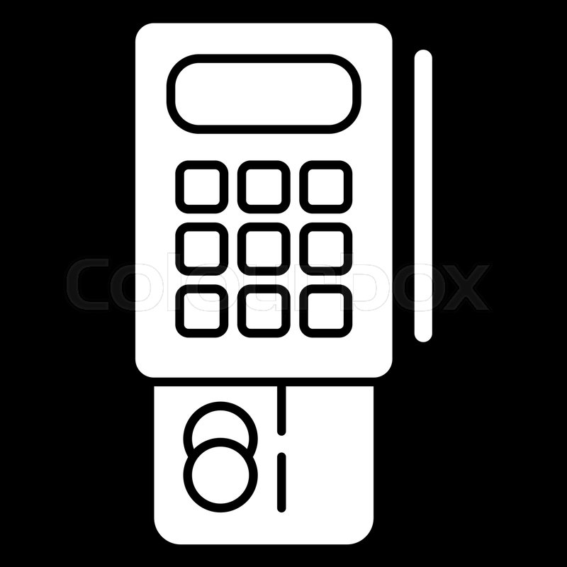 800x800 Credit Card Terminal Vector Icon Stock Vector Colourbox