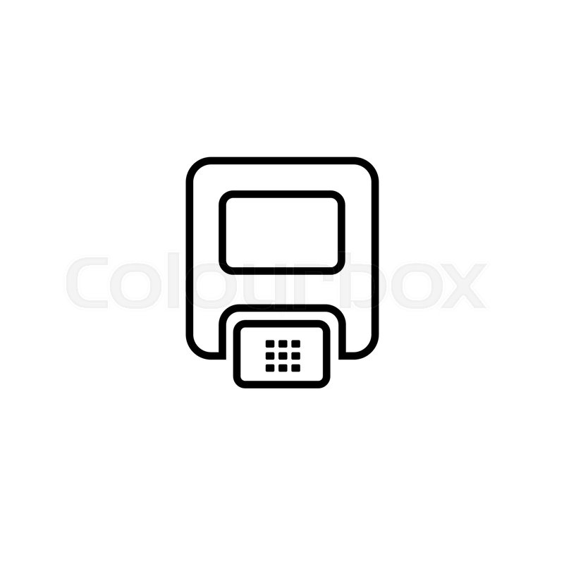 800x800 Pos Terminal Icon Drop Shadow Stock Vector Colourbox