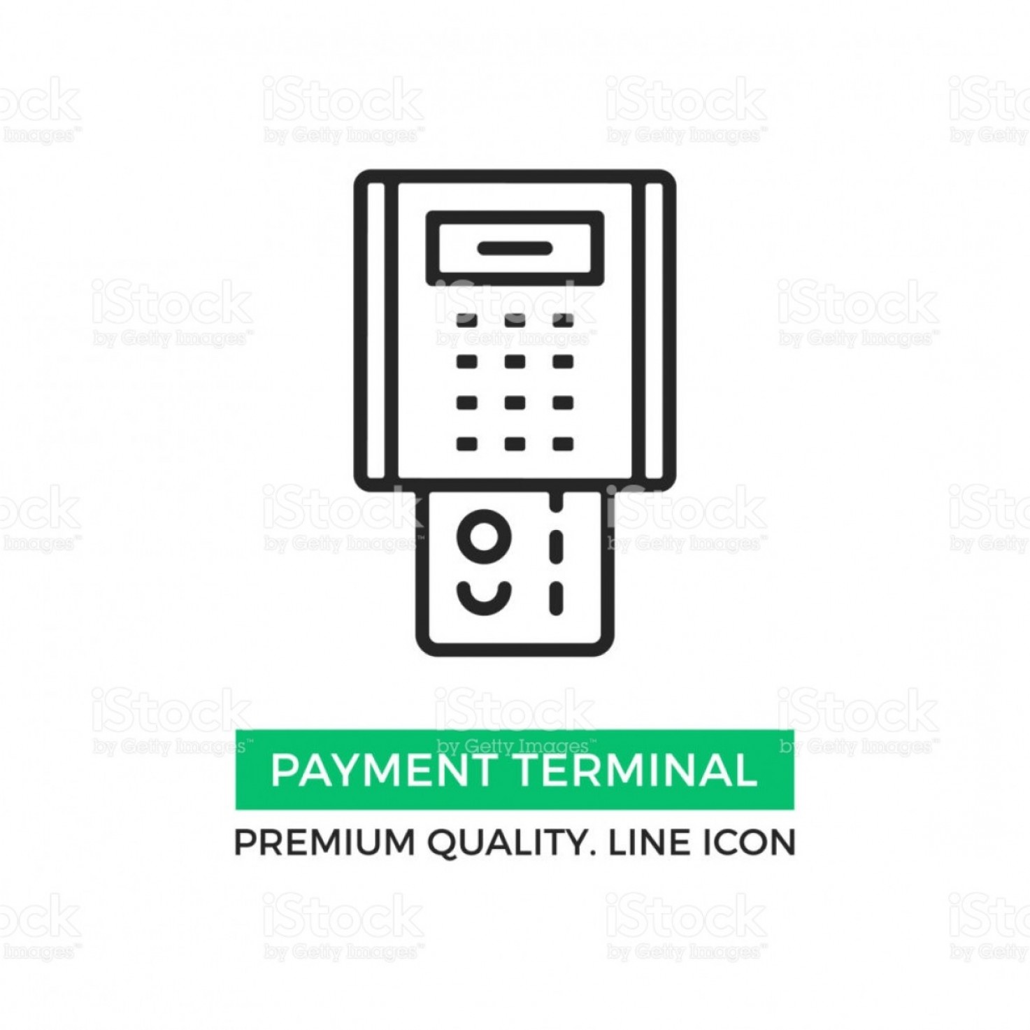 1473x1473 Vector Payment Terminal Icon Pos Terminal With Inserted Credit