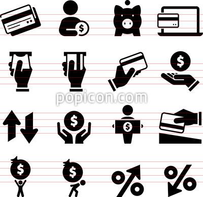 400x388 Money And Credit Icons