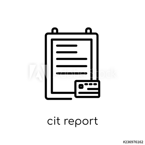 500x500 Credit Report Icon Trendy Modern Flat Linear Vector Credit Report