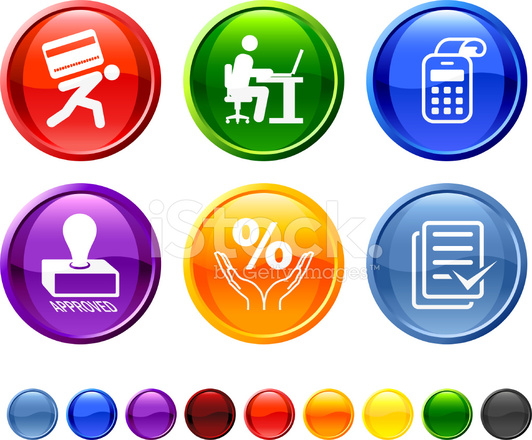 532x440 Credit Score And History Royalty Free Vector Icon Set Stock Vector