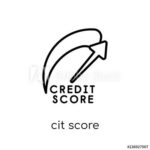 500x500 Credit Score Icon Trendy Modern Flat Linear Vector Credit Score